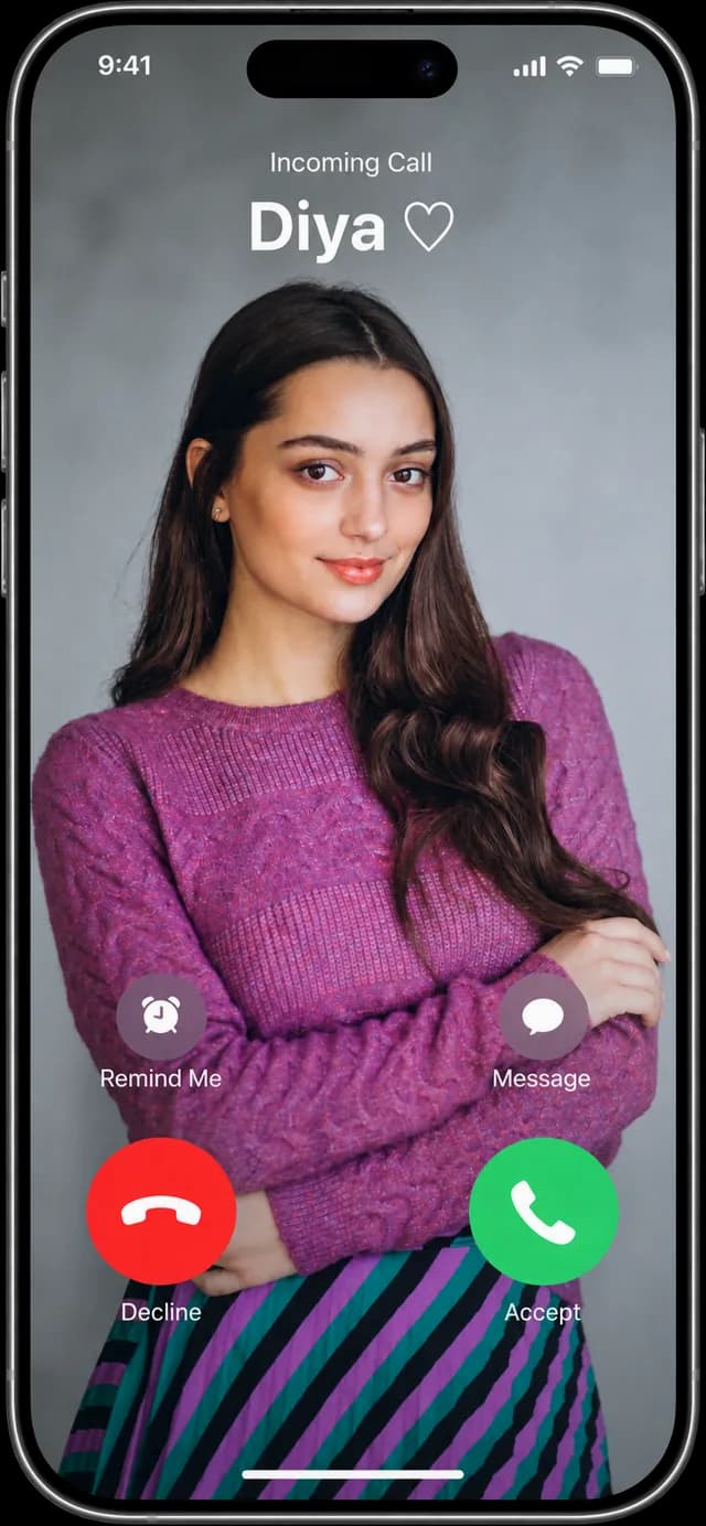 Incoming call from a Feelora listener